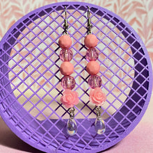 Load image into Gallery viewer, Pastel Pink Rose Earrings
