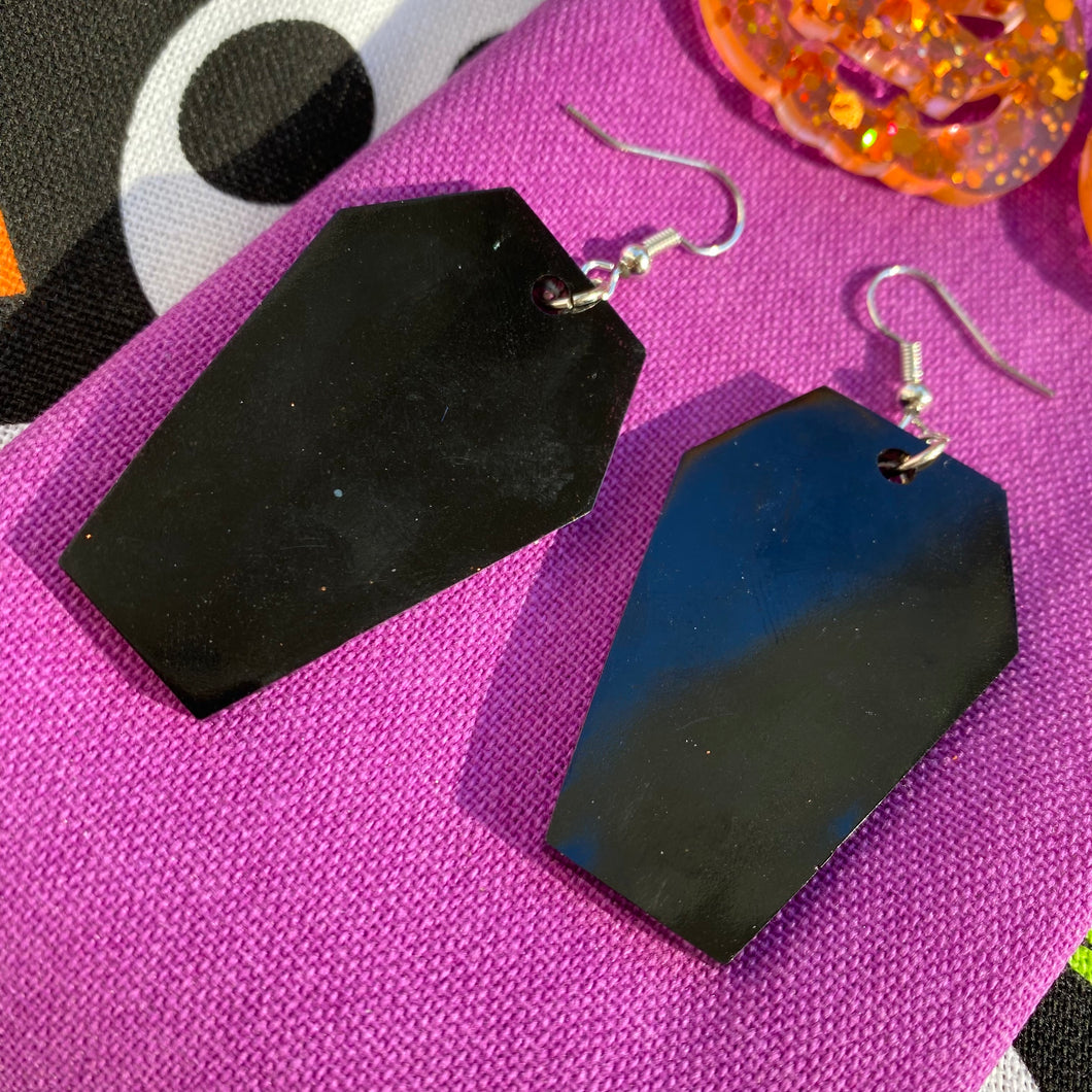 Coffin⚰️or Pumpkin🎃 Resin Earrings