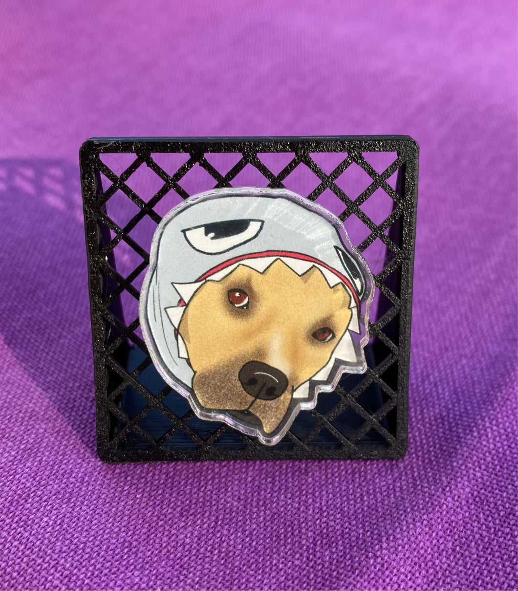 Kia Shark Acrylic Pin🐕🦈