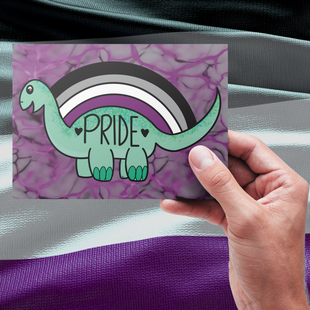 Asexual Prideosaur 5x7 Art Print by Alexis Kennedy