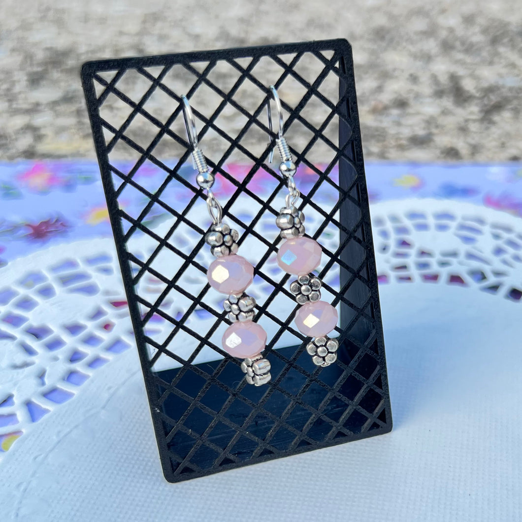 Pastel Pink Flower Power Earrings