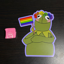 Load image into Gallery viewer, Pride Kermit the Frog Magnet🌈✨
