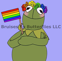 Load image into Gallery viewer, Pride Kermit the Frog Sticker🌈🐸
