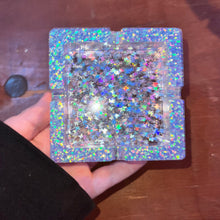 Load image into Gallery viewer, Square Iridescent Butterfly Glitter Resin Ashtray
