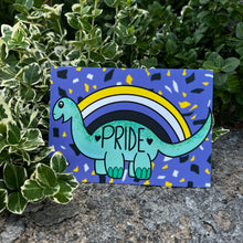 Load image into Gallery viewer, Non Binary Prideosaur 5x7 Art Print by Alexis Kennedy
