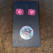 Load image into Gallery viewer, Assorted Pink Glitter Stud Earrings💗
