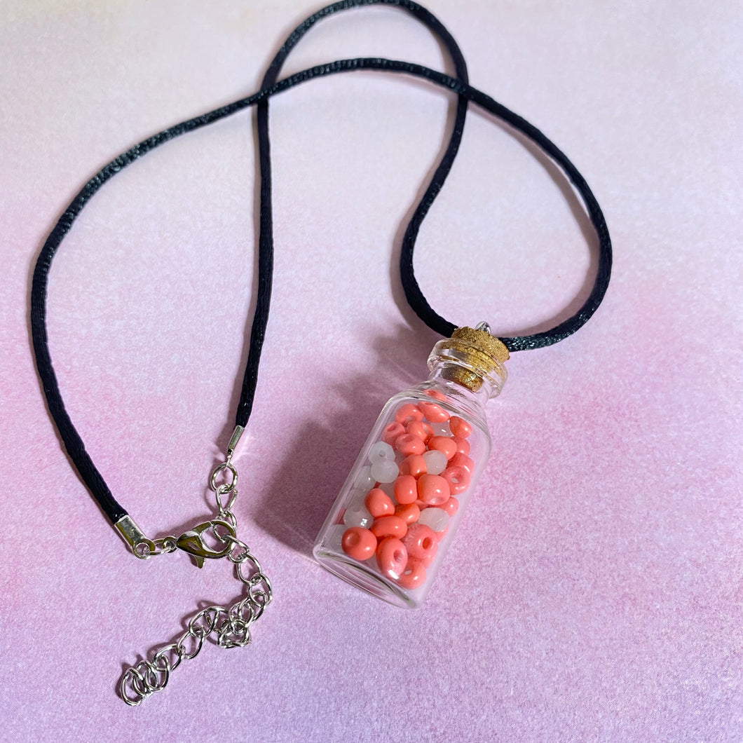 Coral Kiss Bottle Necklace