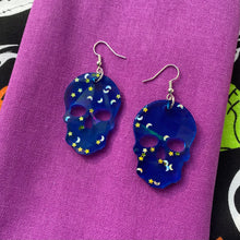 Load image into Gallery viewer, Night Sky Holo Skull Earrings🌌💀
