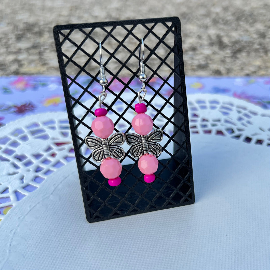 Pinky Pie Butterfly Earrings